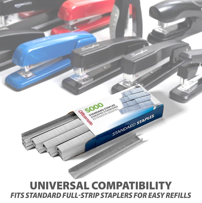 Officemate Standard Staples, 210 per Strip, 20 Sheets Capacity, 5,000 per Box (91900) - Image 3