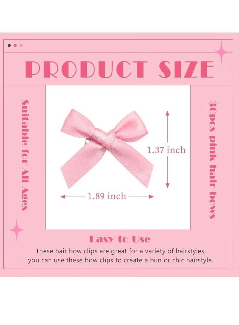 12 قطعة القوس مقاطع الشعر الوردي الساتان البسيطة Bowknot اكسسوارات الشعر لطيف الشعر القوس المشابك الشريط دبابيس الشعر للنساء الفتيات - Image 5