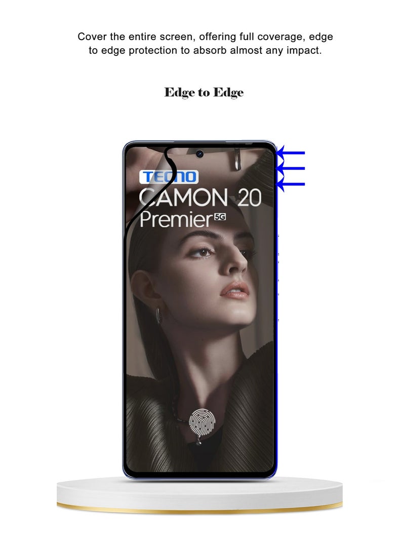 Techie Techie Matte Ceramic Screen Protector Film for Tecno Camon 20 Premier – Smooth Feel Anti Fingerprint Bubble Free  - Image 5