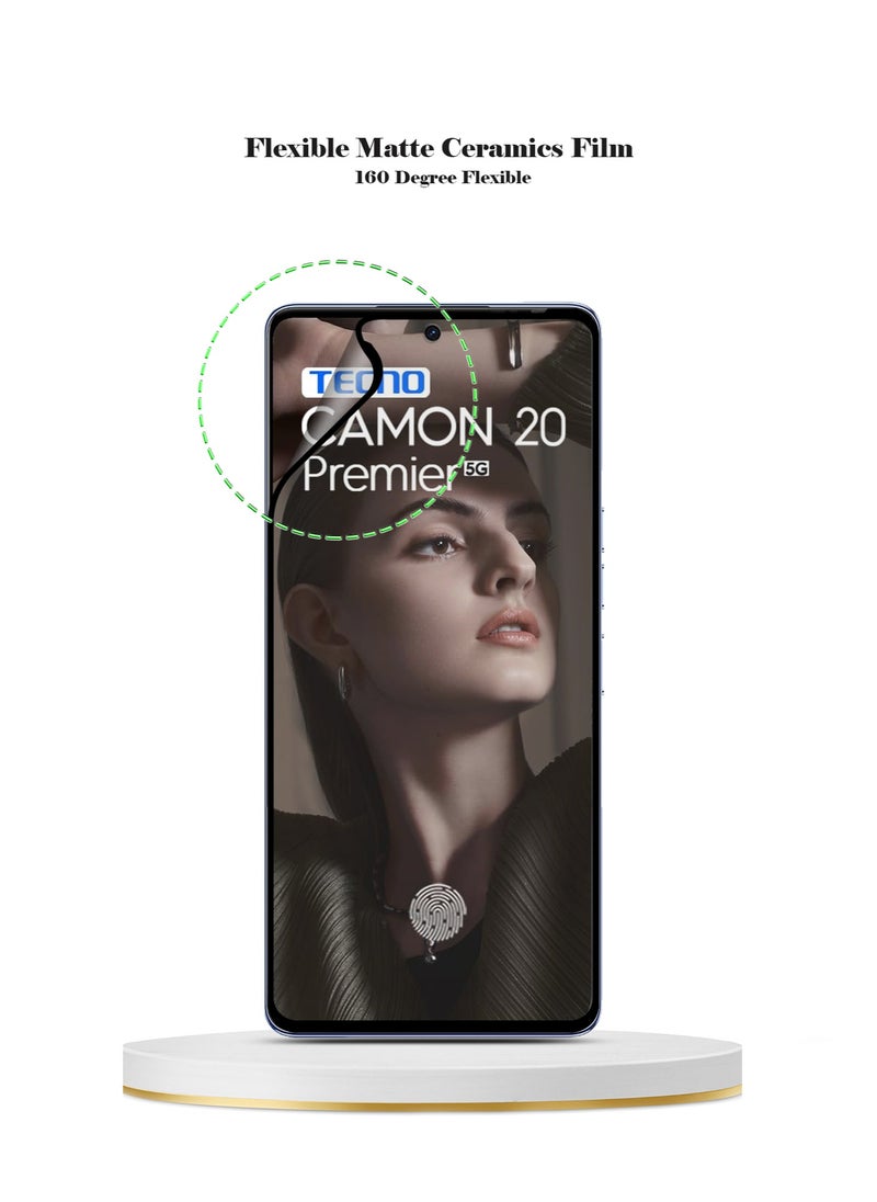 Techie Techie Matte Ceramic Screen Protector Film for Tecno Camon 20 Premier – Smooth Feel Anti Fingerprint Bubble Free  - Image 4