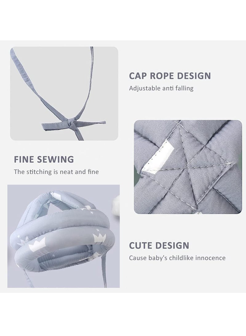 Barakah خوذة للأطفال للزحف، قبعة أمان للأطفال، قبعة واقية للرأس للأطفال، خوذة أمان للمشي للأطفال، قبعة واقية قابلة للتعديل للأطفال الذكور والإناث لتعلم المشي، للأعمار من 0-3 سنوات - Image 3