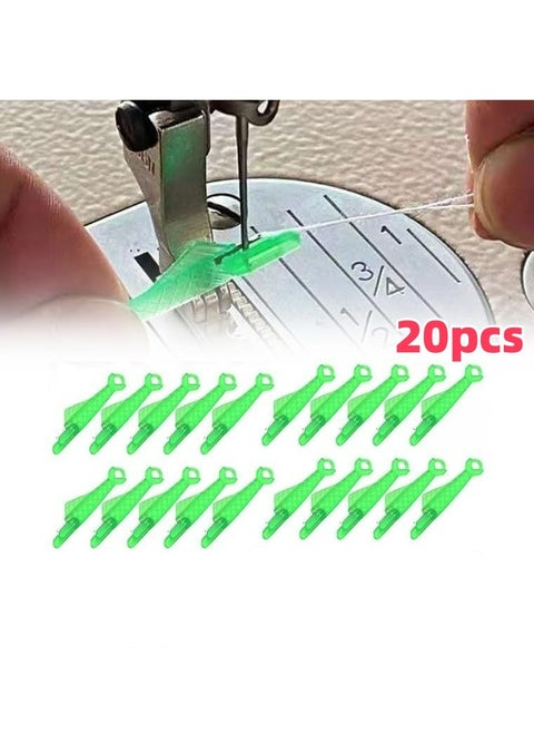 20pcs Quick Threading Needle,Fish Mouth Sewing Machine Needle Threader, New Automatic Sewing Needle Threader,Upgrade Quick Sewing Machine Loop, Easy Self Thread Needle Threader Tool