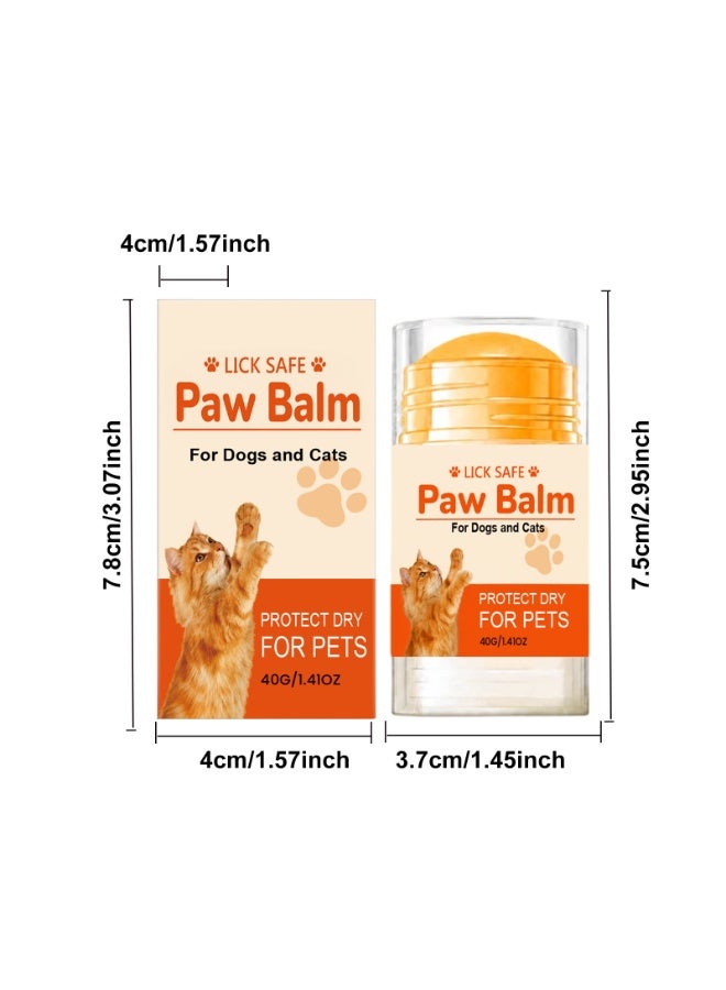 danliss 40g Pet Paw Balm Stick for Dogs & Cats, Lick Safe Pet Paw Moisturizer, Soothing Protection Balm for Dry Cracked Paw Pads, Portable Twist-up Pet Foot Care Cream - Image 2