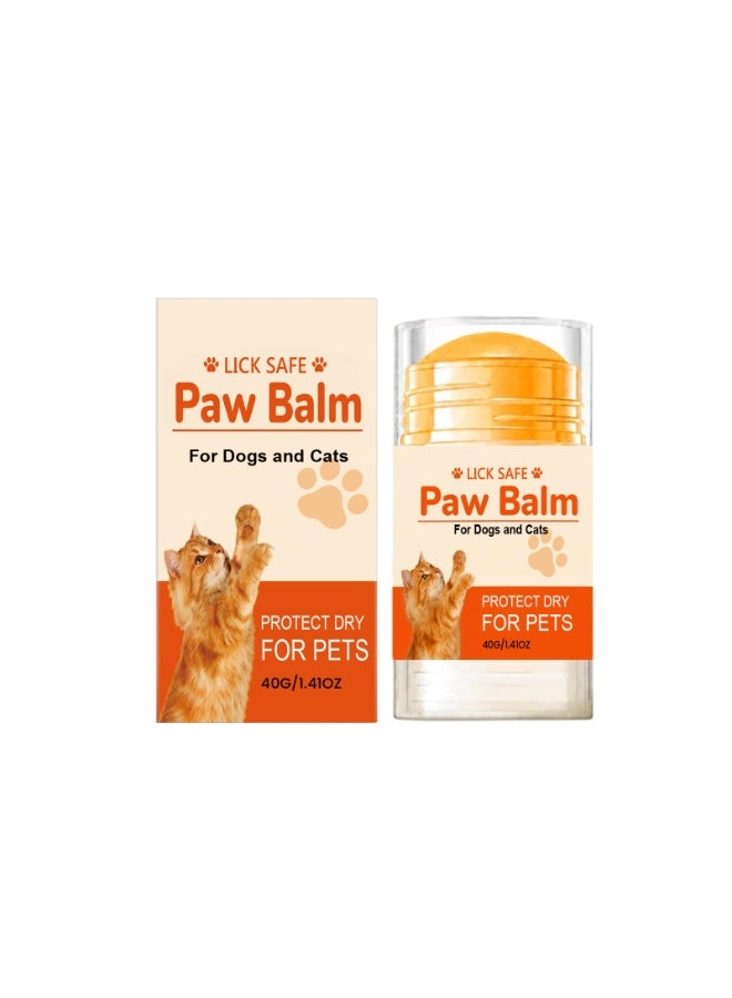 danliss 40g Pet Paw Balm Stick for Dogs & Cats, Lick Safe Pet Paw Moisturizer, Soothing Protection Balm for Dry Cracked Paw Pads, Portable Twist-up Pet Foot Care Cream - Image 1