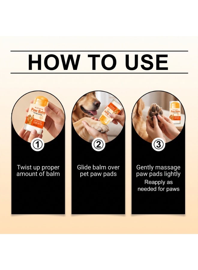 danliss 40g Pet Paw Balm Stick for Dogs & Cats, Lick Safe Pet Paw Moisturizer, Soothing Protection Balm for Dry Cracked Paw Pads, Portable Twist-up Pet Foot Care Cream - Image 3