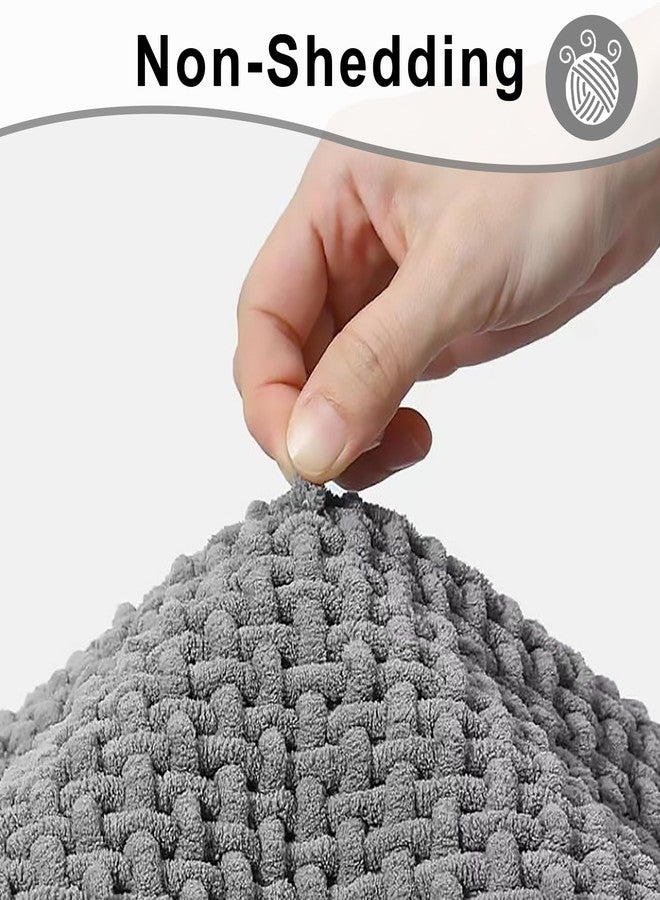 YCT Non-Slip Chenille Rubber Bath Mat - Super Absorbent 16"x24" Thin Quick Dry Rug for Under Door - Image 3