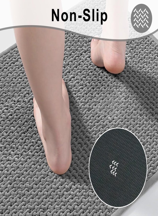 YCT Non-Slip Chenille Rubber Bath Mat - Super Absorbent 16"x24" Thin Quick Dry Rug for Under Door - Image 2