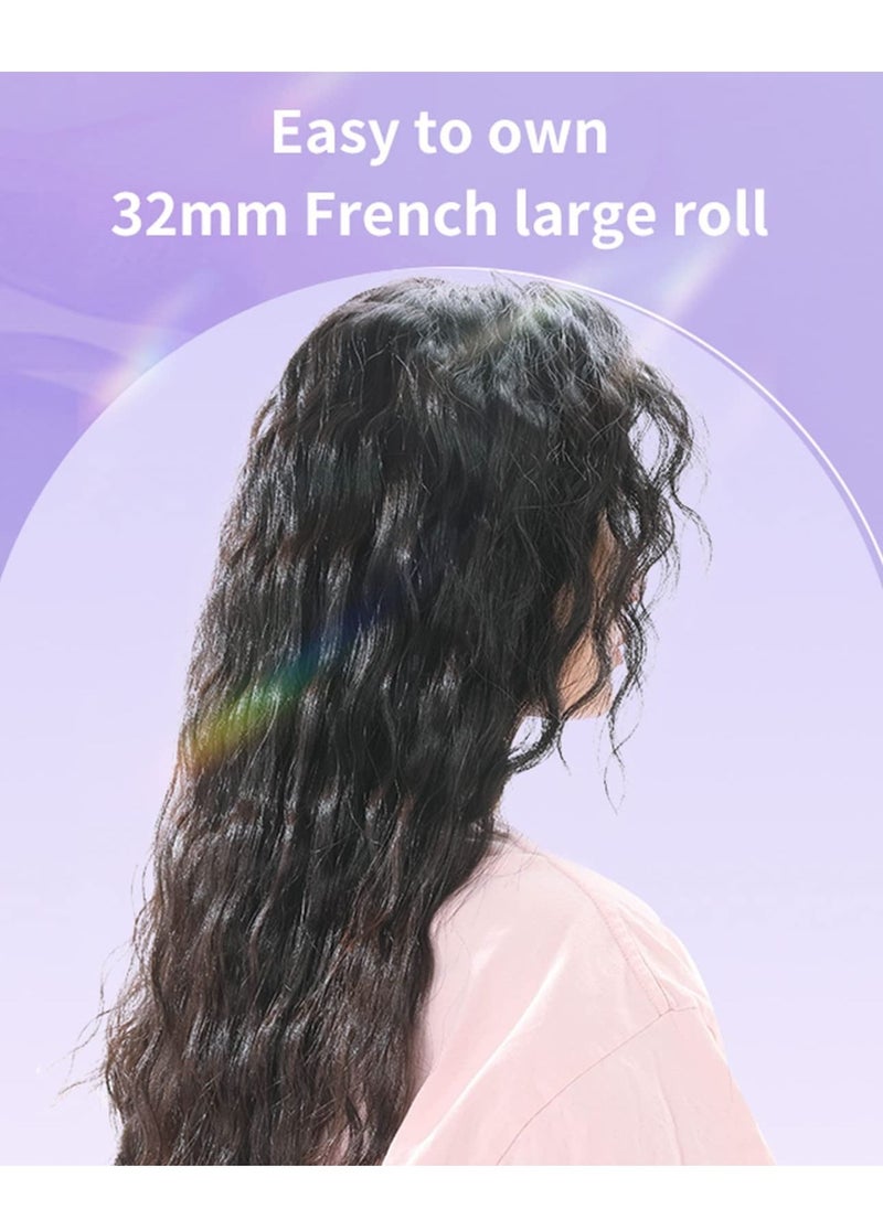 Y&D Curling Iron 32MM Egg Roll Hair Curler Shiny Waves Styling Tools with Fast Heating LED Display Temperature Control Negative Ions Anti-Scald for Women Care  - Image 5
