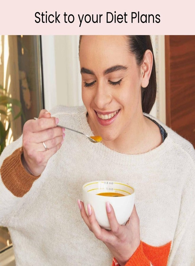 Uba Portion Control Bowl (Porcelain) for Measuring, Bariatric Diet, Diabetes (4 Pack) - Image 4