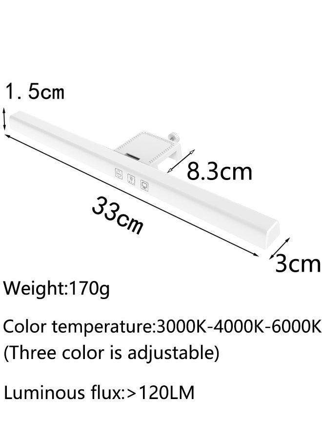Alruht Computer Monitor Lamp, Eye Caring No Screen Glare, Reading Lamp, Touch Control, Dimmable 3 Color Temperature,Timer 60 Minutes for Office/Home, 33cm,White  - Image 2