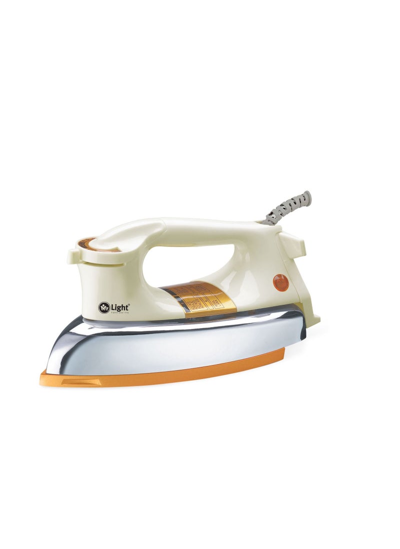 Mr. Light Iron Box 1200W With Heavy Weight Iron - Non Stick Sole Plate, Temperature Control, Indicator Lights, Overheat Protected White  - Image 1