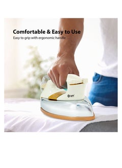 Mr. Light Iron Box 1200W With Heavy Weight Iron - Non Stick Sole Plate, Temperature Control, Indicator Lights, Overheat Protected White  - Image 4