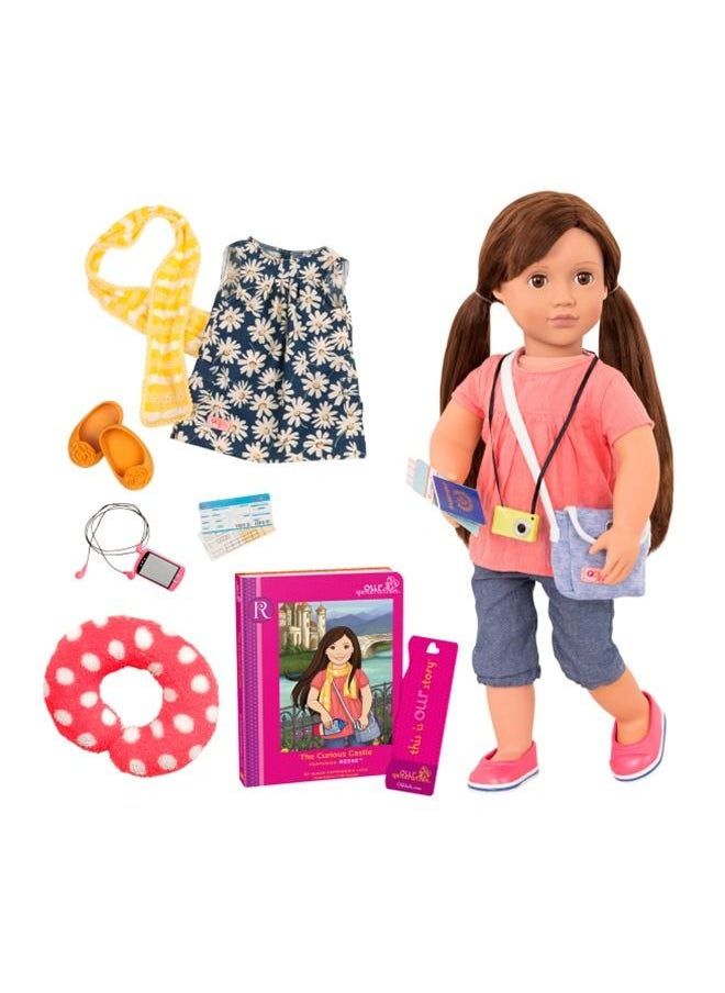 Our Generation Dlx Reese Travel Doll  W - Book 18inch  - Image 1