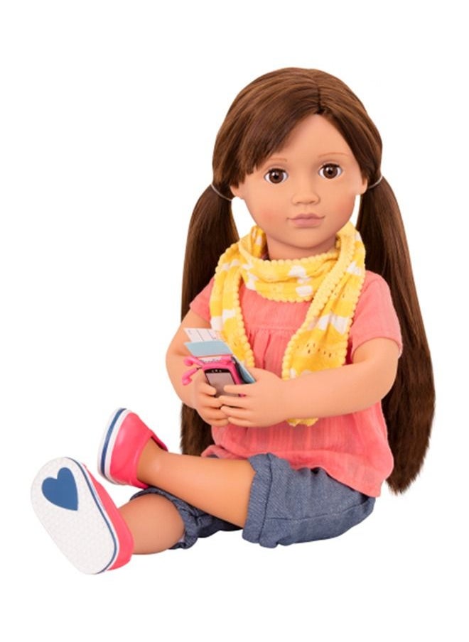 Our Generation Dlx Reese Travel Doll  W - Book 18inch  - Image 2