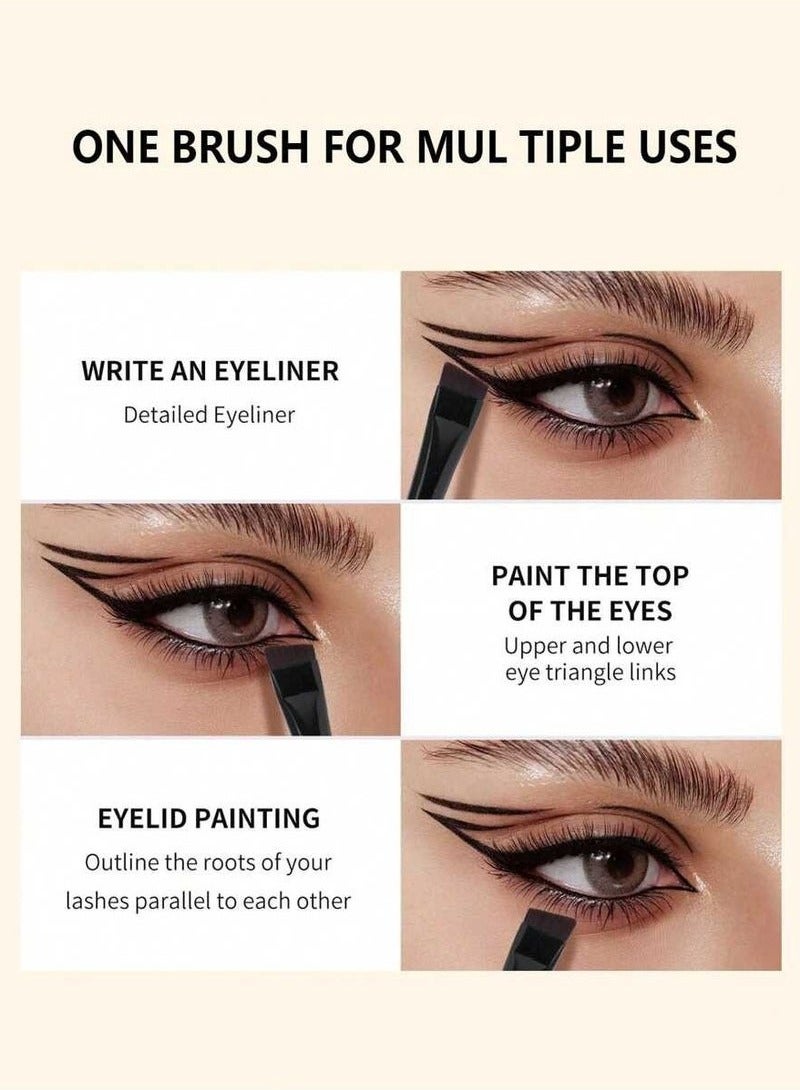 Generic 7pcs Eyeliner Brush Eyebrow Brush Set,Fine Angled Ultra thin Precision Makeup Brushes, Precision Gel Eye Liner  - Image 3
