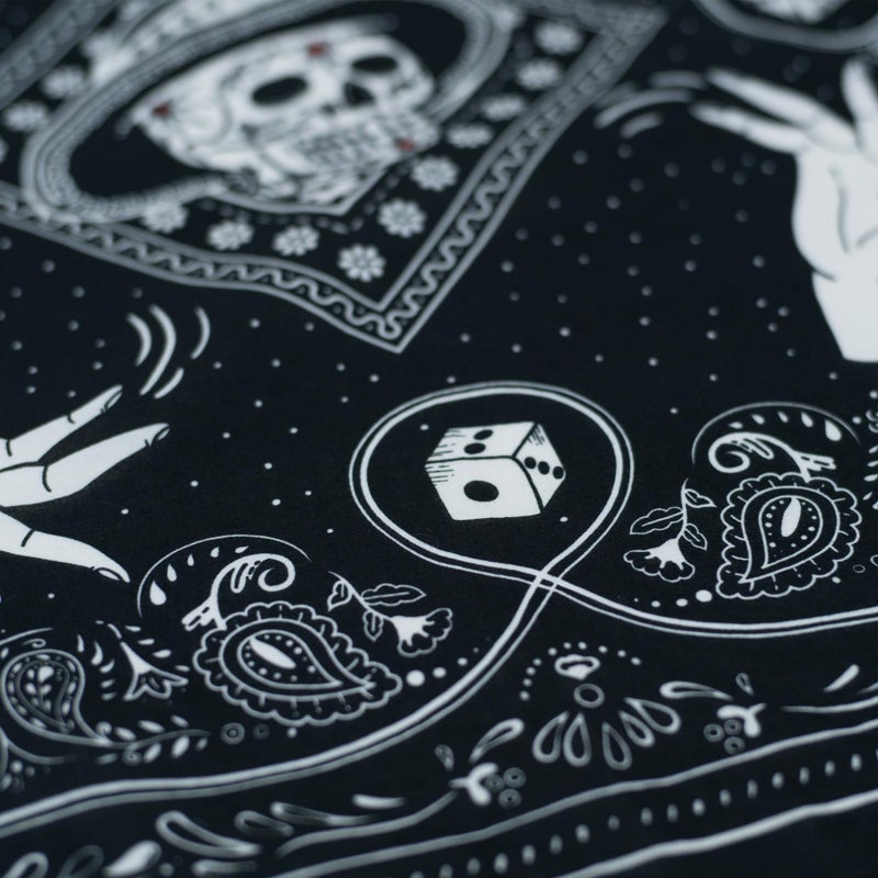 WHTE MOSS Just Roll the Dice Bandana â€“ 100% Cotton Extra Soft Handkerchief for Men & Women (Dice black) - Image 3