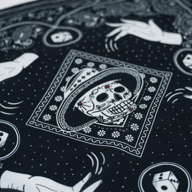 WHTE MOSS Just Roll the Dice Bandana â€“ 100% Cotton Extra Soft Handkerchief for Men & Women (Dice black) - Image 2