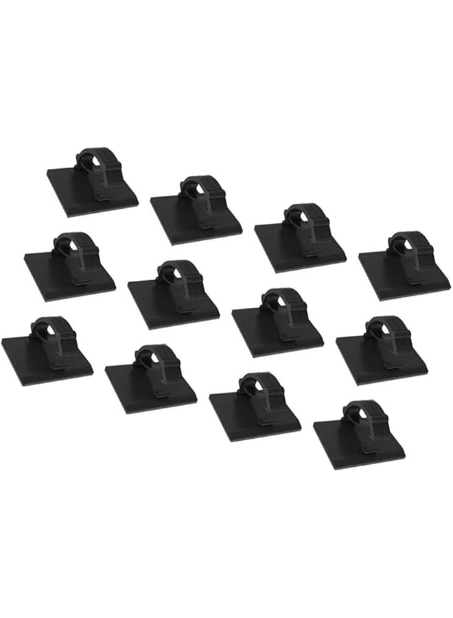 erorex 50Pcs Wire Cable Clips Adhesive Wire Clips Management Wire Cable Holder Clamps Cable Tie Holder For Car Office And Home Upgraded Black - Image 1