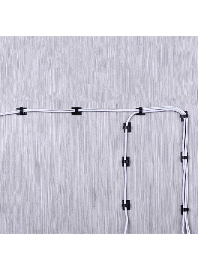 erorex 50Pcs Wire Cable Clips Adhesive Wire Clips Management Wire Cable Holder Clamps Cable Tie Holder For Car Office And Home Upgraded Black - Image 5
