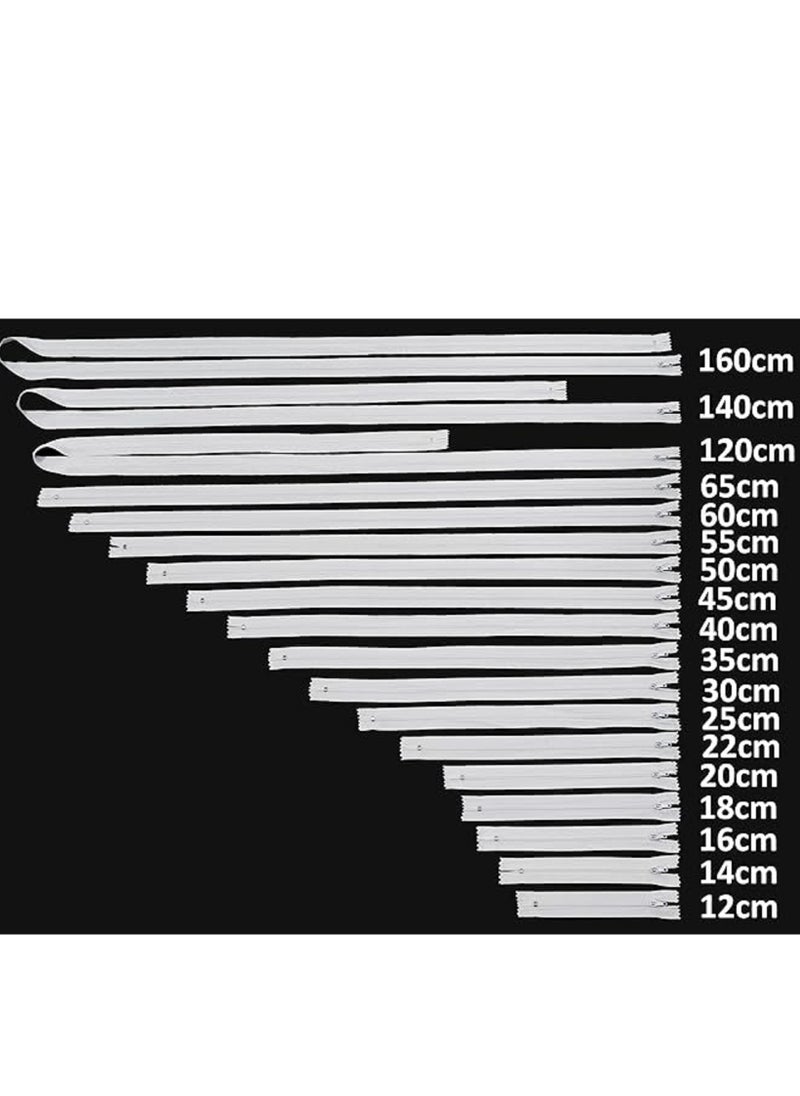 Generic Set of 10 Spiral Zippers N°3 Non Separable 25 cm Nylon Metal Self Locking Slider  Pink Sewing ClothesTrousers  - Image 4