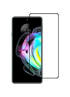 HuHa Tempered Glass Screen Protector Compatible For Motorola Edge 20 Lite/Edge 20 Fusion Full Glue Full Screen Tempered Glass Film