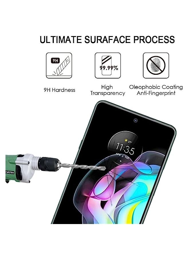 Imak - HuHa Tempered Glass Screen Protector Compatible For Motorola Edge 20 Lite/Edge 20 Fusion Full Glue Full Screen Tempered Glass Film - Image 1