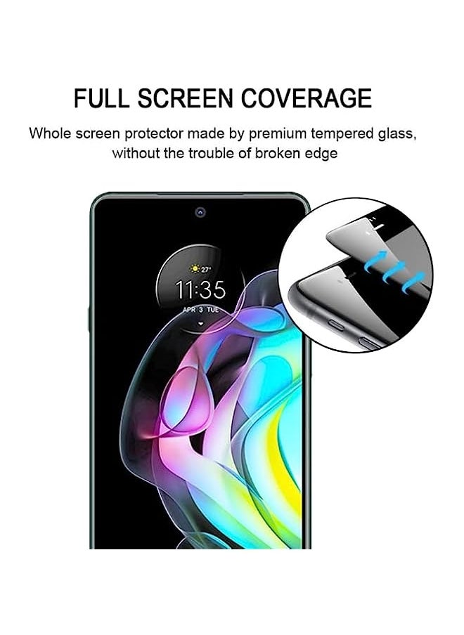 Imak - HuHa Tempered Glass Screen Protector Compatible For Motorola Edge 20 Lite/Edge 20 Fusion Full Glue Full Screen Tempered Glass Film - Image 1