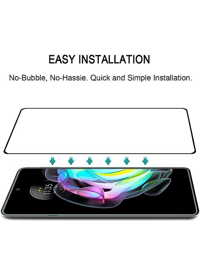 Imak - HuHa Tempered Glass Screen Protector Compatible For Motorola Edge 20 Lite/Edge 20 Fusion Full Glue Full Screen Tempered Glass Film - Image 1