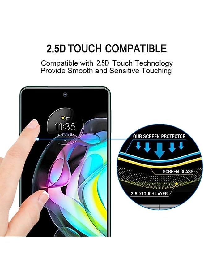 Imak - HuHa Tempered Glass Screen Protector Compatible For Motorola Edge 20 Lite/Edge 20 Fusion Full Glue Full Screen Tempered Glass Film - Image 1