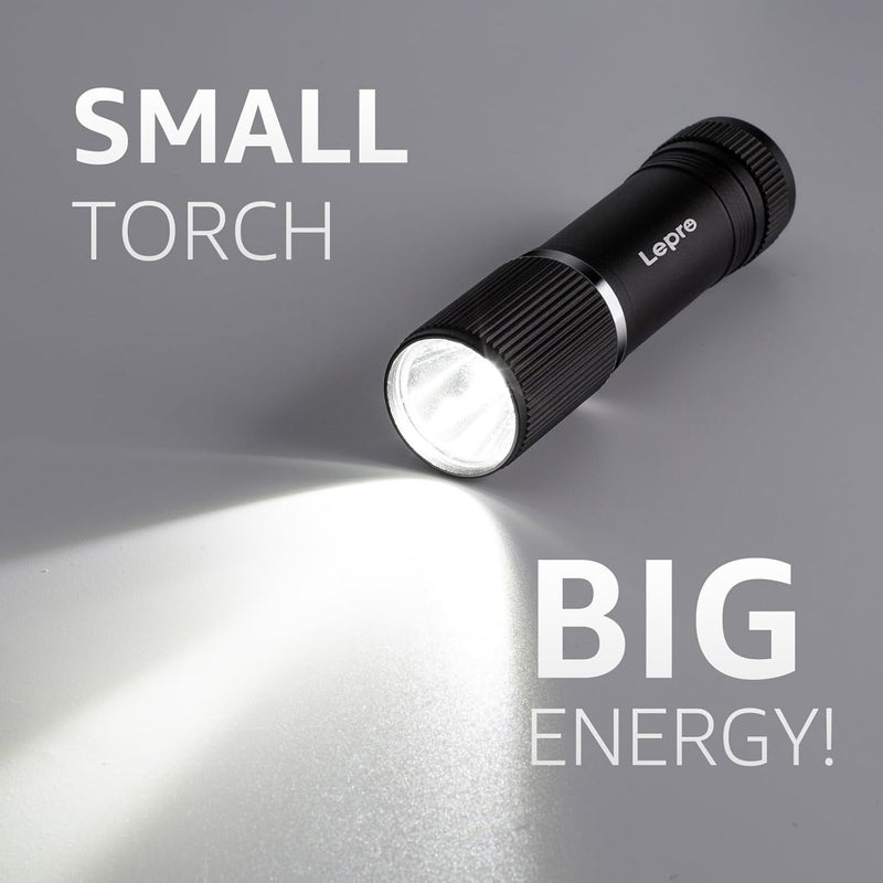 Lepro Compact LED Torch - Battery Powered, IPX4 Waterproof, Durable Aluminum Housing for Camping and Outdoor Use - Image 3