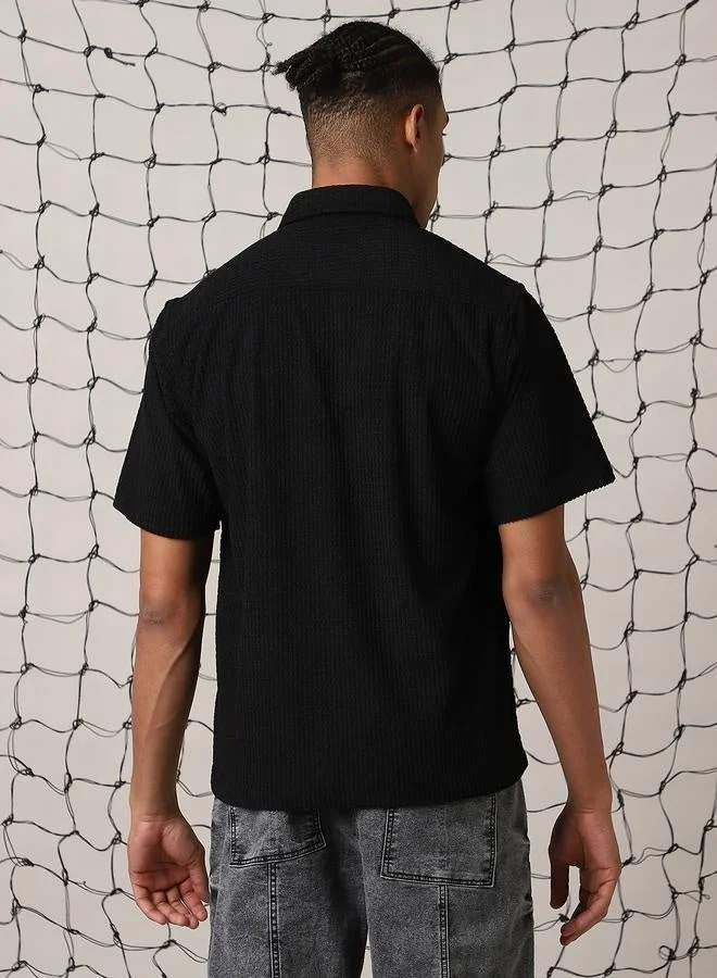 Hubberholme Black Shirt for Men, Stylish Casual Essential