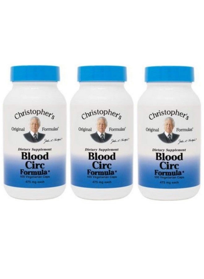 Christopher's Original Formulas Blood Circ Formula Capsules, Herbal Supplement for Cardiovascular & Circulatory Wellness, 100 Capsules - Pack of 3 - Image 1