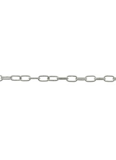 suki Nickel Plated Steel Round Wire Chain Sold Per Meter 