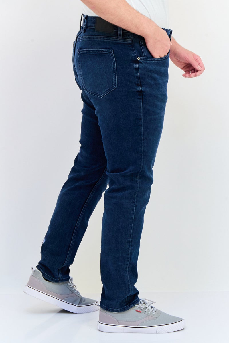 Celio جينز ضيق للرجال، مغسول وقابل للتمدد، أزرق داكن - Image 2