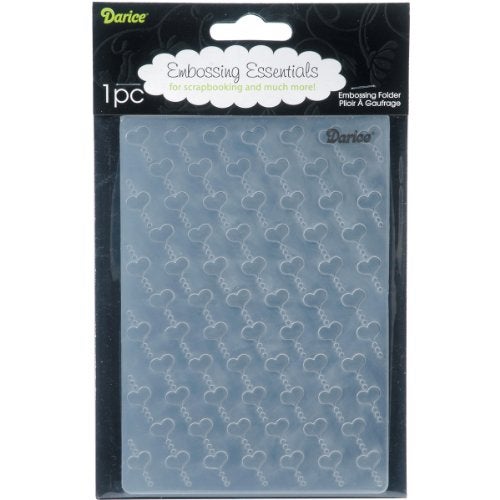 Darice 1215-61 Heart Background Embossing Folder, 4.25-Inch by 5.75-Inch - Image 1
