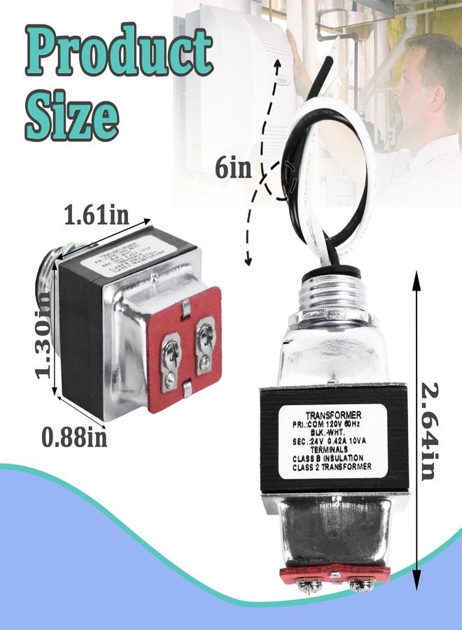 Kamrexi 4010 Humidifier Transformer for Aprilaire 400 550 550A 558 560 560A 568 600, Replacement Transformer Part 110V to 24V 10VA - Image 3