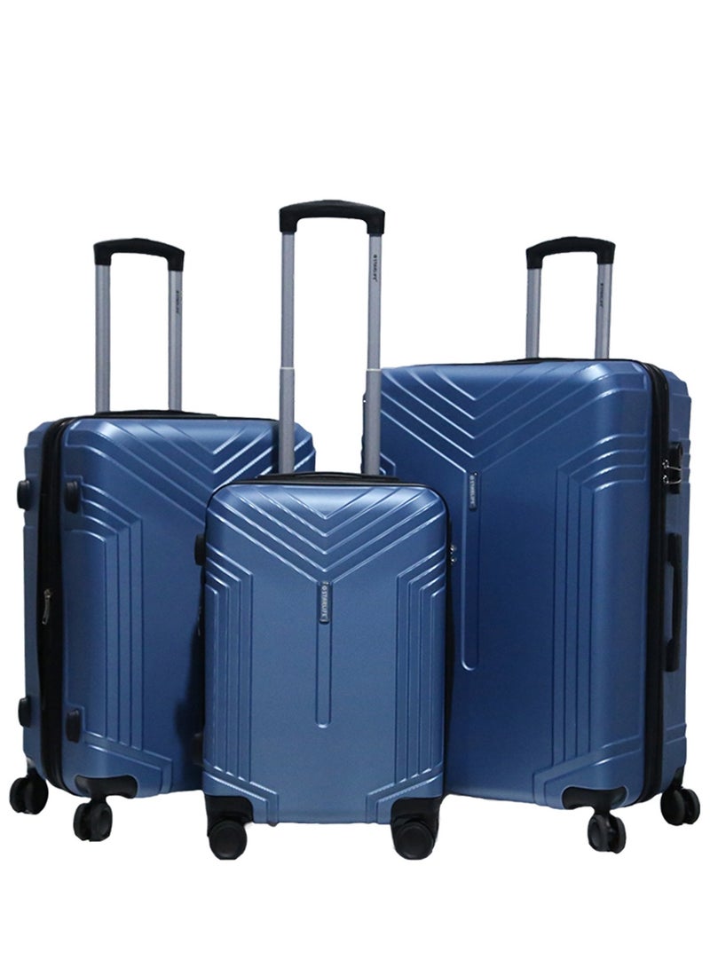 STARLIFE 3 Piece ABS Hard side Trolley Luggage Set Spinner Wheels with Number Lock - Image 1