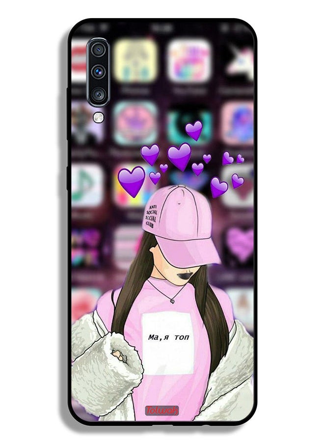 Tolwak Samsung Galaxy A70 Protective Case Cover Anti Social Club  - Image 1