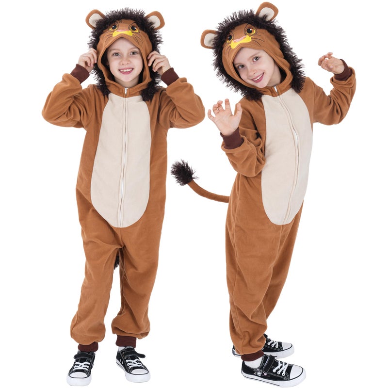 Leadtex Kids Lion Oneise Costume Lion Animal Costume for Unisex Boys and Girls Halloween Theme Party S46 - Image 2