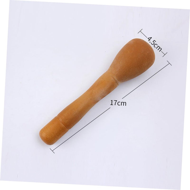 Wooden Garlic Ginger Crusher Pestle And Mortar Set Kitchen Multi Functional Tool - Image 5