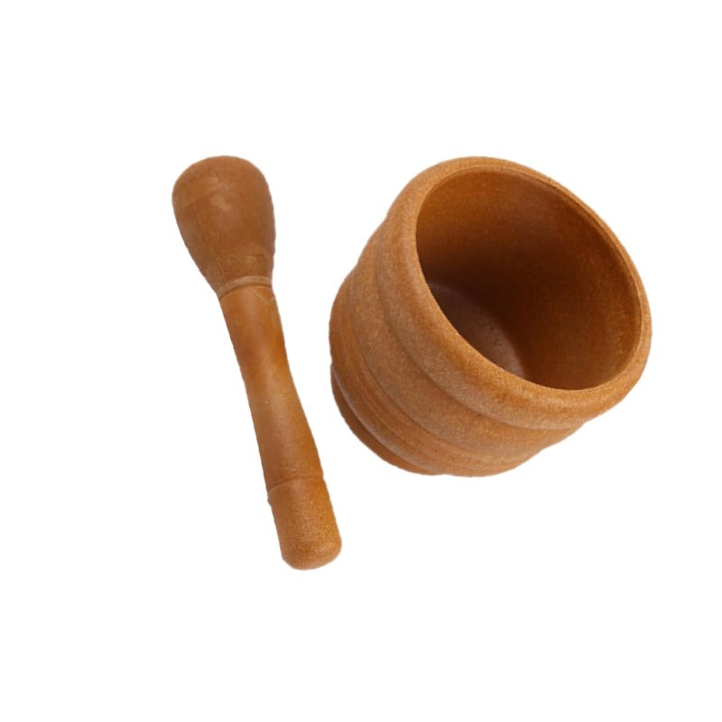 Wooden Garlic Ginger Crusher Pestle And Mortar Set Kitchen Multi Functional Tool - Image 1