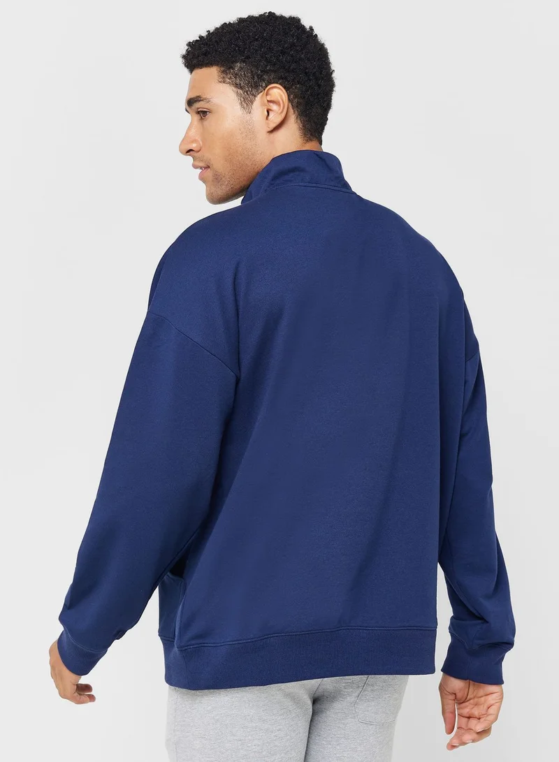 CALVIN KLEIN Logo Quarter Zippered Sweatshirt