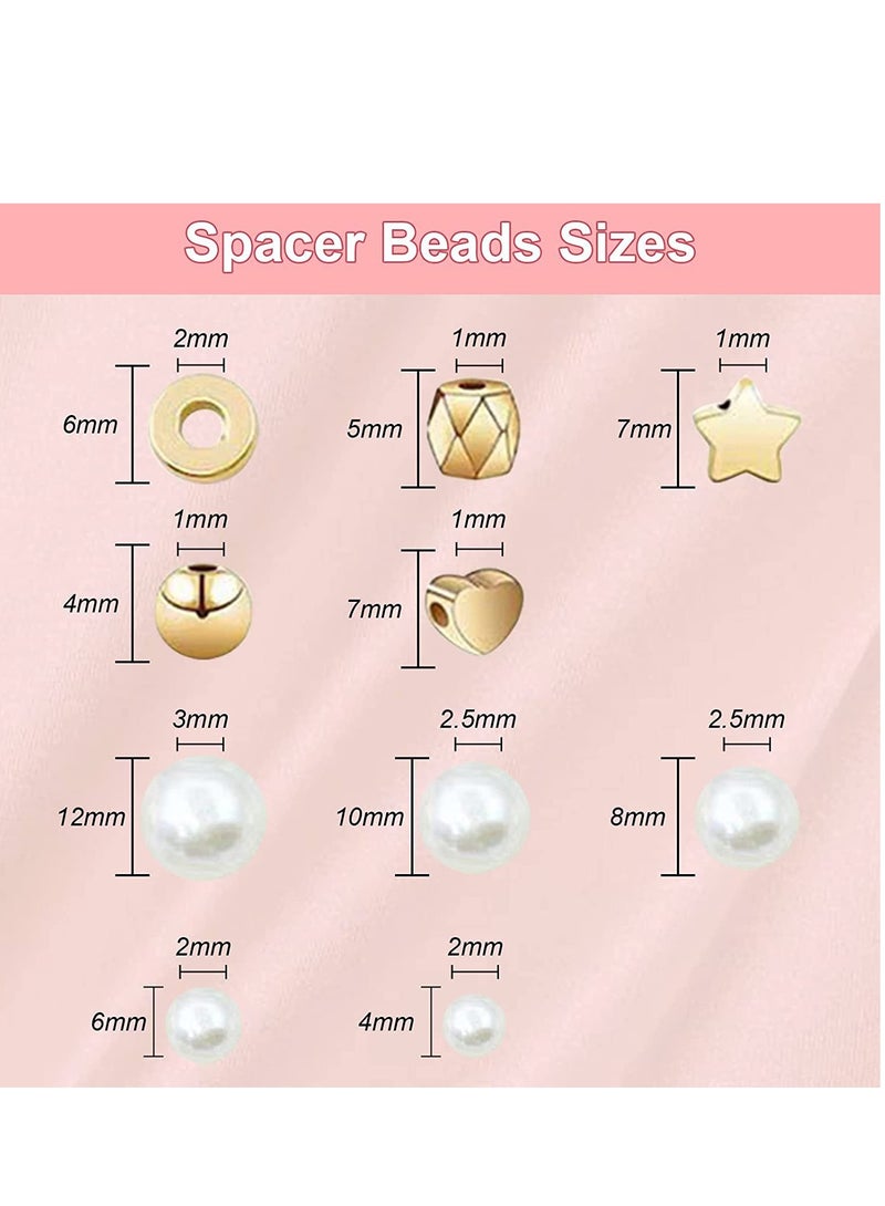 Y&D 15 Grid 720 Piece Pearl Set With Five Pointed Star Spacing Bead Accessories DIY Beaded Bracelet Earring Necklace Set  - Image 4