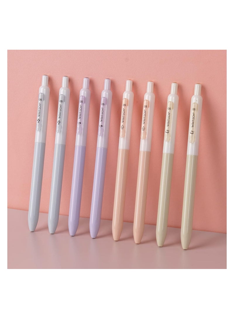 Zikra 0.5mm Gel Pens, 8-Pack Fine Point Retractable Pens, Extra Fine Needle Point Smooth Writing Set, No Smudge Black Ink Click Pens for Journaling, Drawing, Sketching, and Note-taking. - Image 1