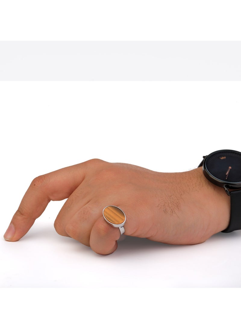 phoneme Royal silver ring tiger's eye - Image 2