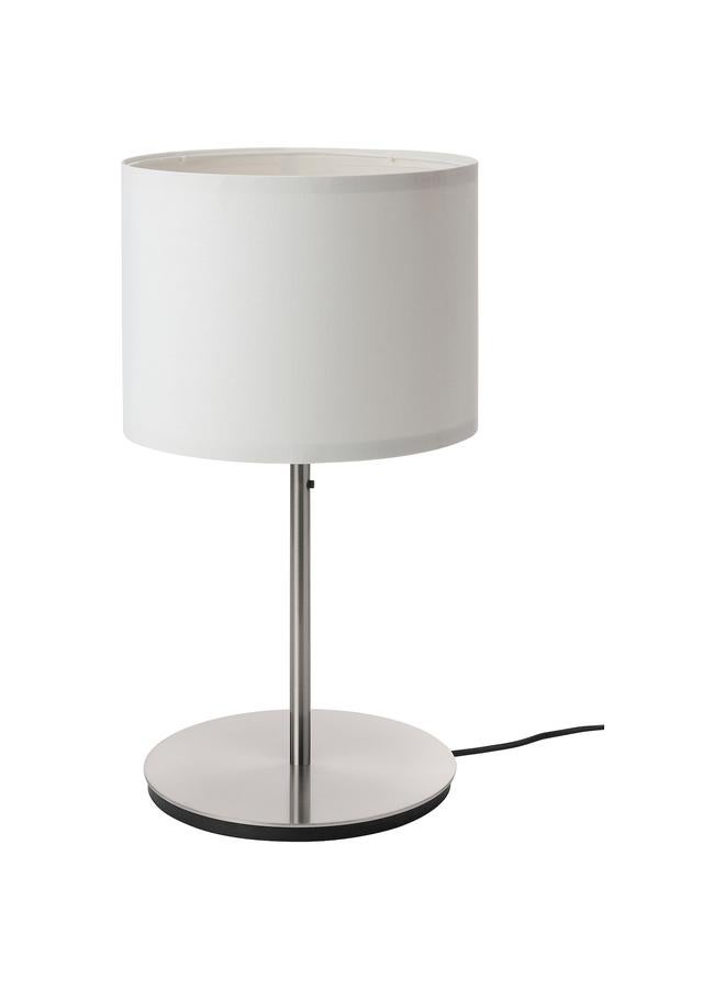 Zaboon Table Lamp, White/Nickel-Plated, 56 Cm - Image 1