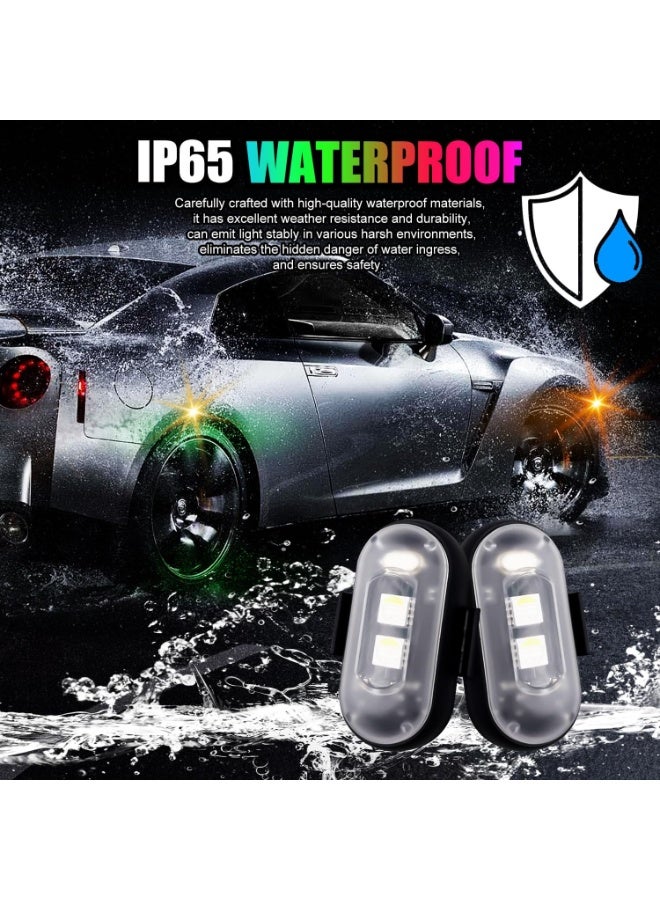 OSHIMA 4 Pcs Rock Lights Wireless, Car Wireless Led Lights with Remote Control multi-mode, Colorful Strobe Light, Warning Flashing Lights for Car, Drone, Motorcycle, Bike - Image 3