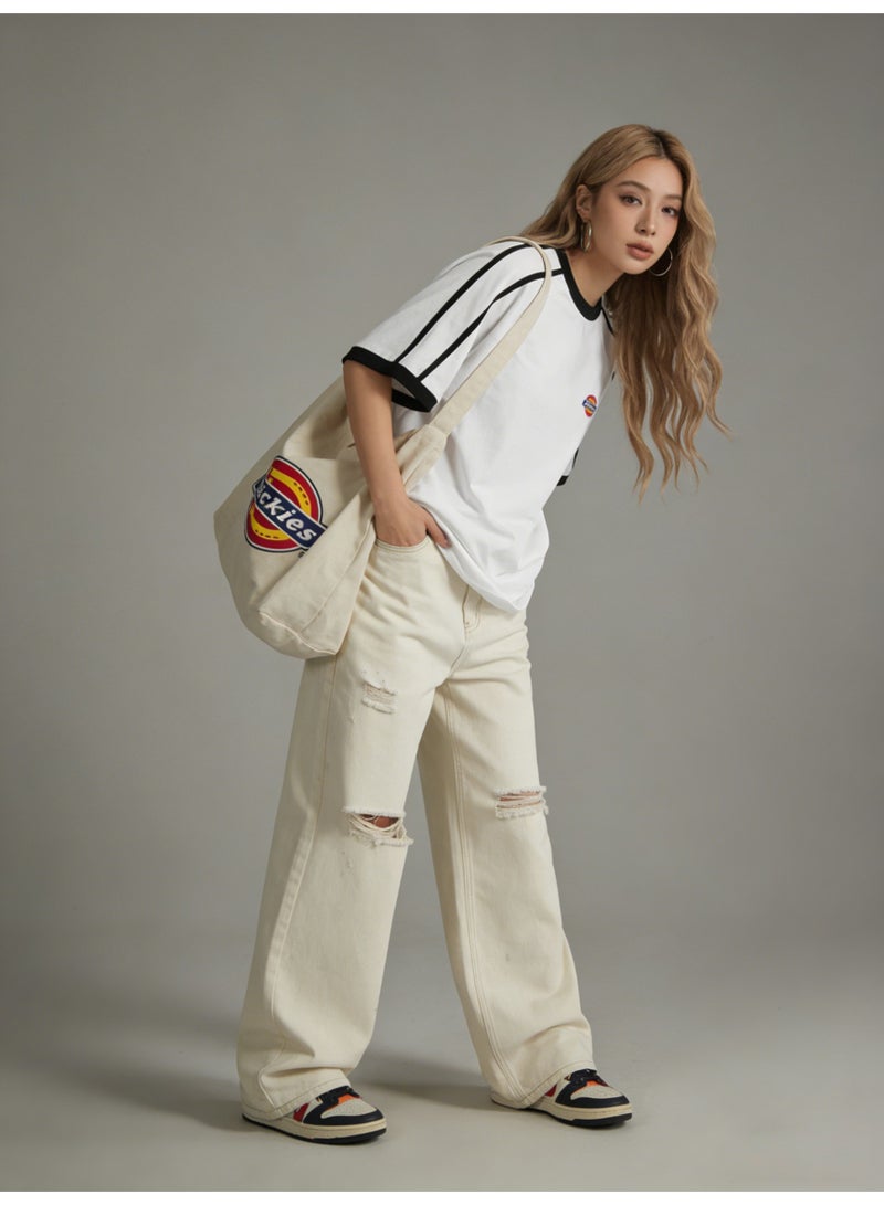 Dickies short sleeve tri-color logo graphic couple T-shirt top - Image 5