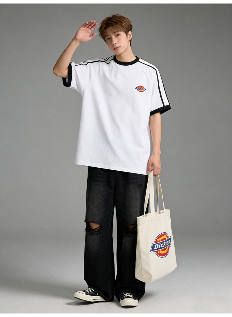 Dickies short sleeve tri-color logo graphic couple T-shirt top - Image 4