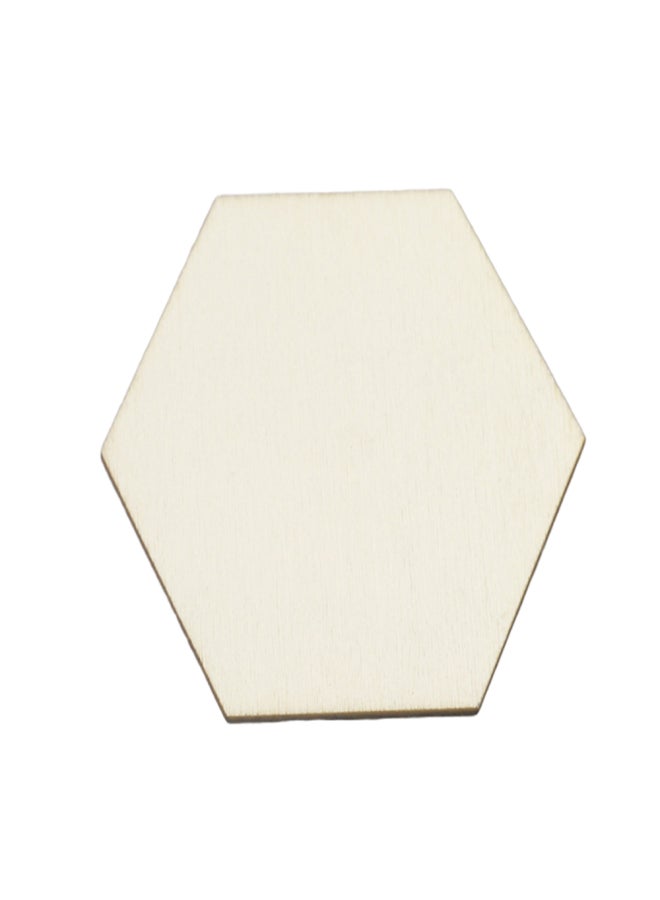 25Pcs Hexagon Wood Slices Polished P-endant Blank Name Labels for Wedding Party Decoration - Image 3
